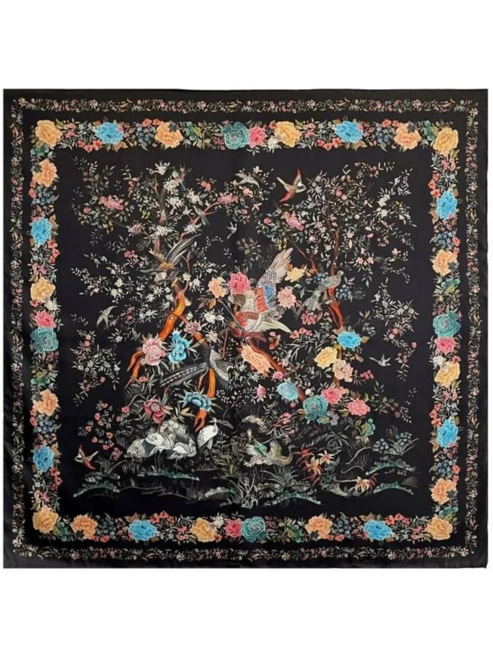 Luxurious 100% Mulberry Silk Large Square Scarf | Versatile Hair Wrap & Shawl